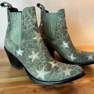 Mexicana Turquoise Leopardo Goat Leather Circus Boots
